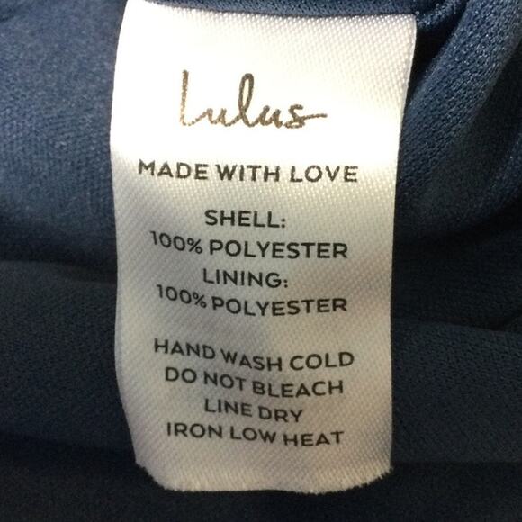 LULU'S M navy blue satin ruched surplized slit formal party maxi dress NEW B29 - Picture 9 of 9